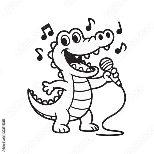 funny cartoon crocodile