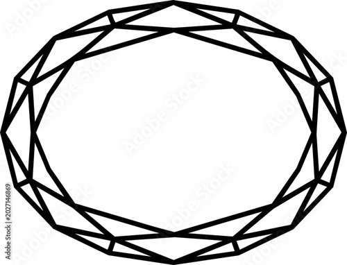 Konstfotografi Elegant Gold Oval Frame