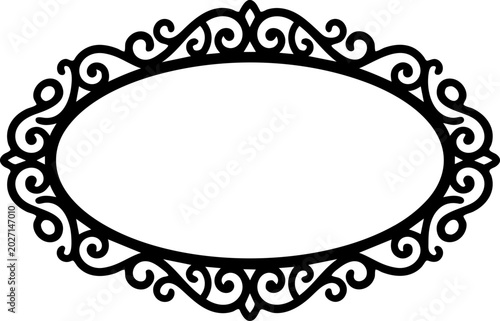 Canvastavla Elegant Gold Oval Frame