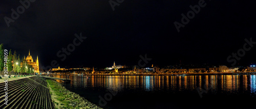 Photography Panoramica notturla di budapest