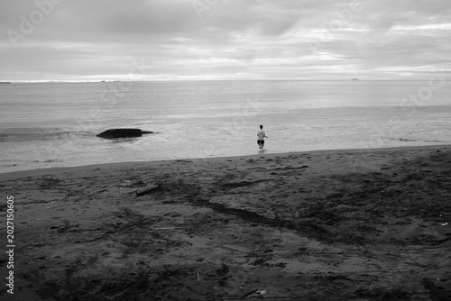 Beach Walkers in Monochrome