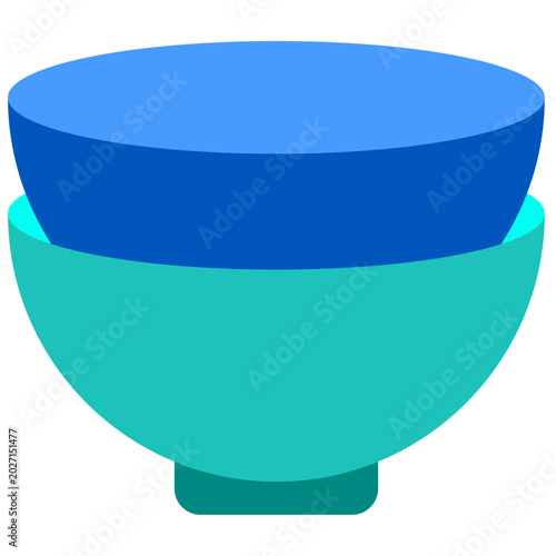 Stack of Colorful Plastic Bowls