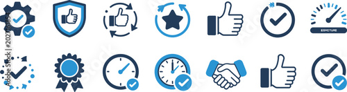 Tableau sur toile Reliability icon set trust quality verified security symbols vector illustration