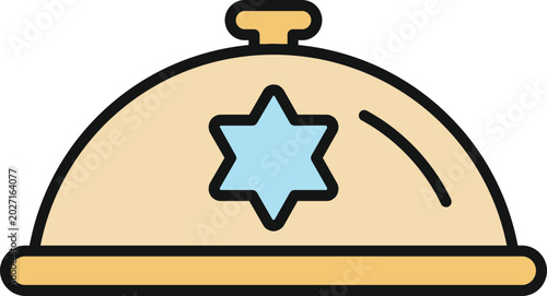 Foto Food cloche with star of david representing jewish dietary law