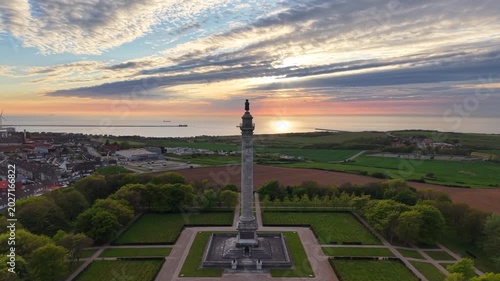 Aerial View of the Grande Armée Column at Sunset, Côte d’Opale, France