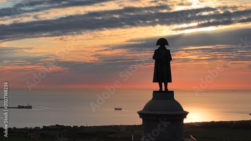 Aerial View of the Grande Armée Column at Sunset, Côte d’Opale, France