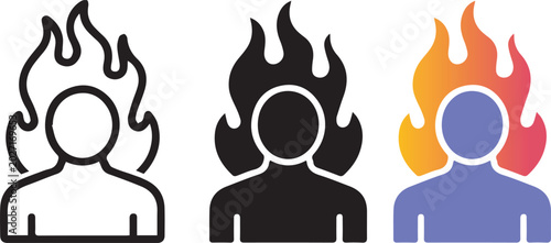 Tableau sur toile Burnout Mental Exhaustion Icon