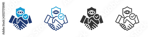 Photos Trust icon set collection multi-style.