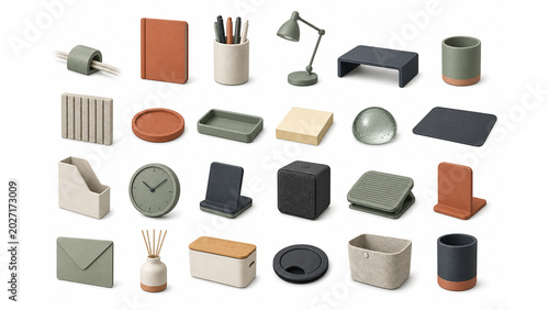 Quiet desk accessory icons
