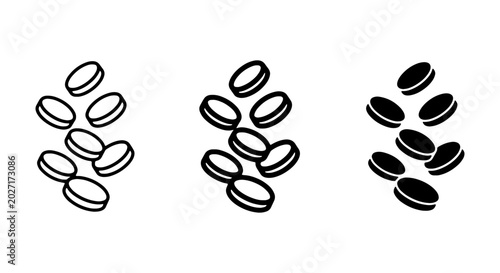 Bild auf Leinwand Medicine Pills Vector Icons, Pharmaceutical Tablets, Health Capsules, Medical Do