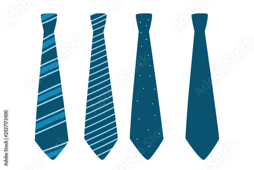 Konstfotografi Vector set of blue tie icon