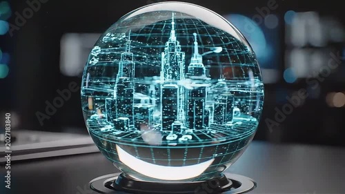 Digital city in a crystal ball