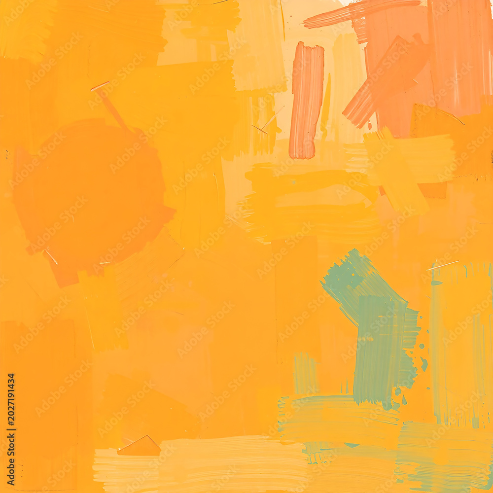 Fototapeta premium Orange and Yellow Abstract Brush Strokes Background