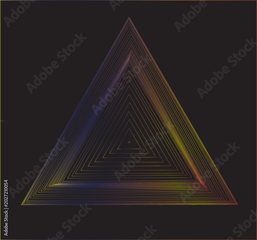 abstract triangle design on black background