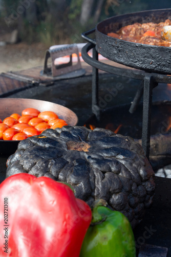 parrillada de vegetales a las brasas
