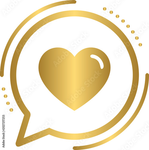 Golden Social Media Interaction Speech Bubbles Reactions