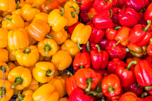 red and yellow peppers