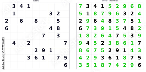 Tableau sur toile Hard difficulty Sudoku puzzle with 9x9 grid