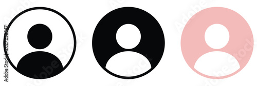 Tableau sur toile Avatar account icon representing default social media profile photo symbol for u