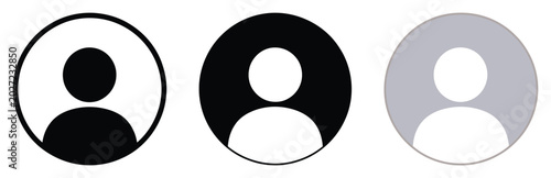 Photography Avatar account icon with default profile photo symbol for social networking and