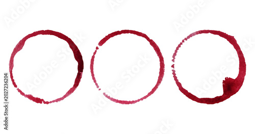 Fotografie Wine glass stains set
