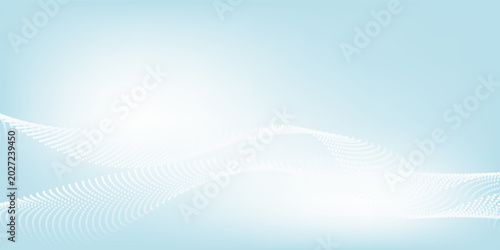 Light texture background with flowing white and blue dots wave pattern. Abstract digital background of big data technology.eps10