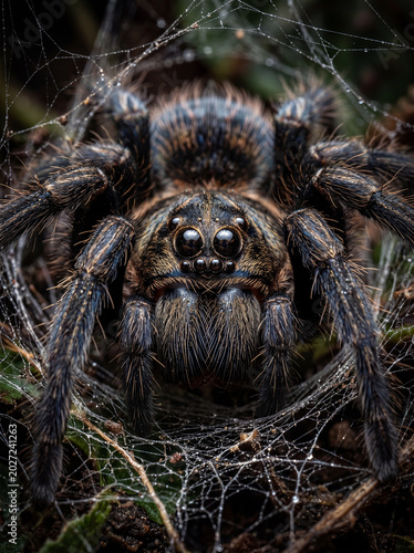 a Tarantula in a forest 