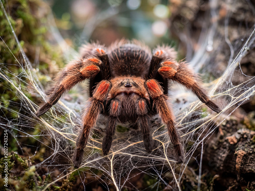 a Tarantula in a forest 