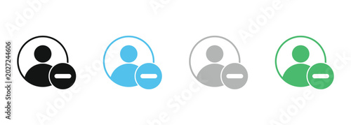 Bild auf Leinwand User management icon set