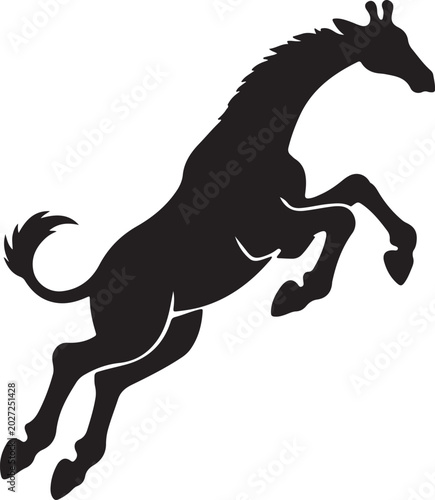 Canvas-taulu Vector silhouette of a giraffe