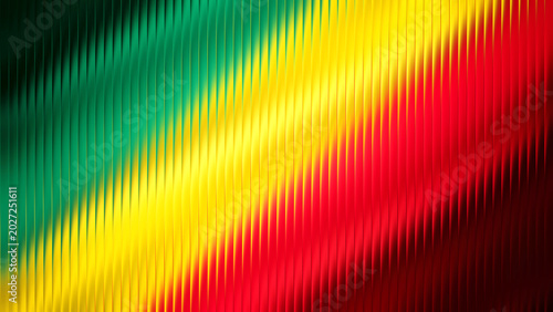 Bilde på lerret Vibrant Juneteenth celebration with flowing green yellow and red abstract patter
