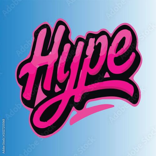 Foto hype text with background