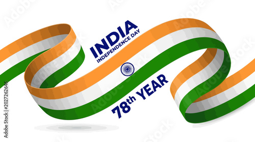 Foto Celebrating the seventy eighth year of india independence with vibrant colors and traditional decorations
