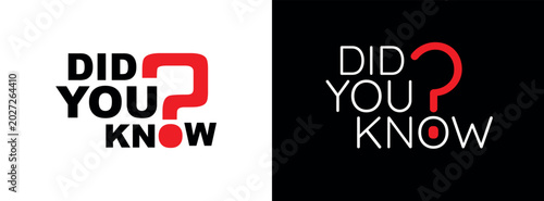 did you know sign on white background