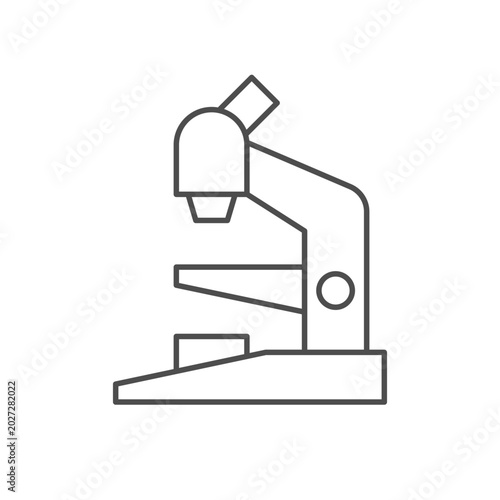 Modern microscope line outline icon
