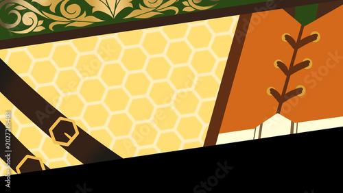 bees on honeycomb
