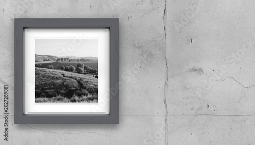 A grey rectangular picture ...