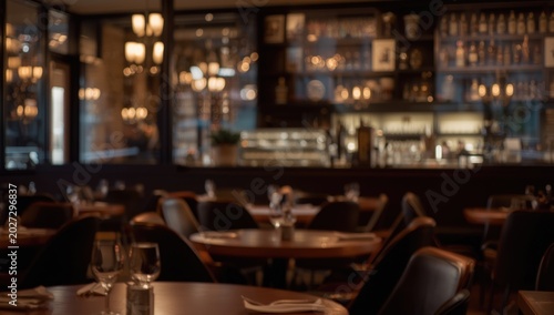 Blurred restaurant environm...