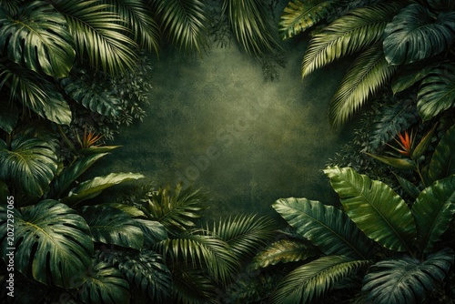 Tropical leaf textured wall...