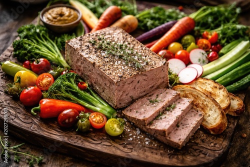 Gourmet meat pate alongside...