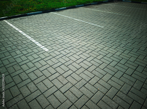 Empty parking lot transportation background