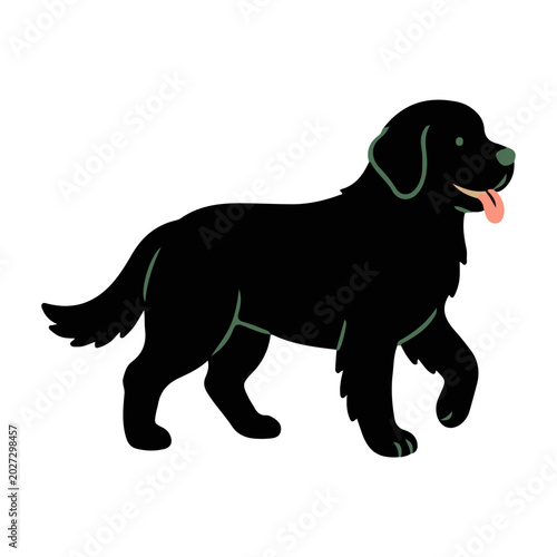 Funny Dog Animal Icon Cartoon in Quirky Colorful Flat Illustration Style. Cute Doggy Pet with Diverse Domestic Dogs Playing