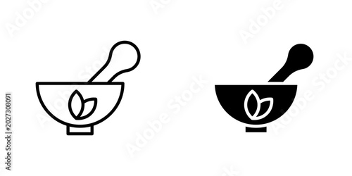 Canvas-taulu Herbal medicine icons for app and websites.