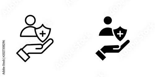 Life insurance icons for app and websites.