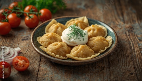 Artisan style dumplings pai...