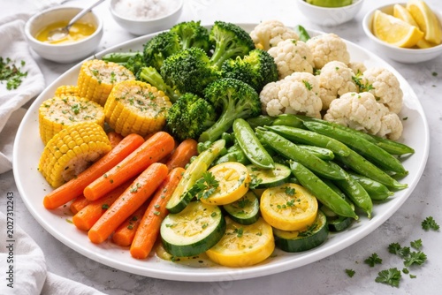 Variety of boiled vegetable...