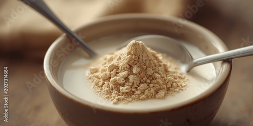 A bowl containing nutrient ...