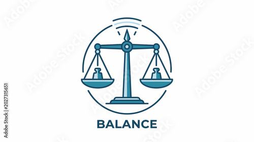 Cuadro en lienzo Balance Scale Equality Justice Symbol.