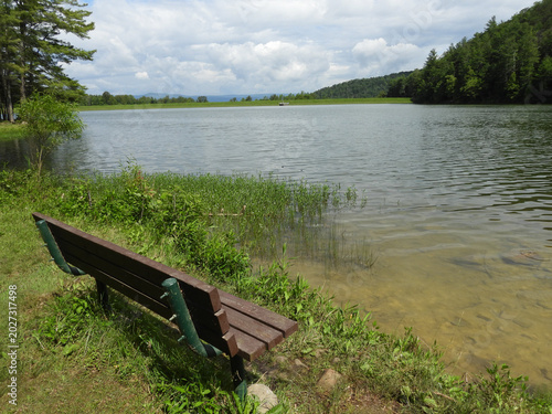 Visitors can sit and relax, while pondering over the breathtaking scenery of Lake Arrowhead. Located within the Shenandoah Valley, Page County, Virginia.  