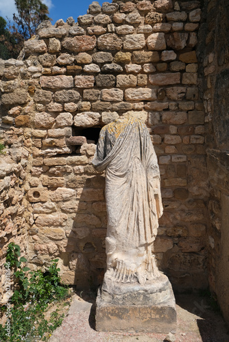 ruínas romanas gregas antigas estátua clássica